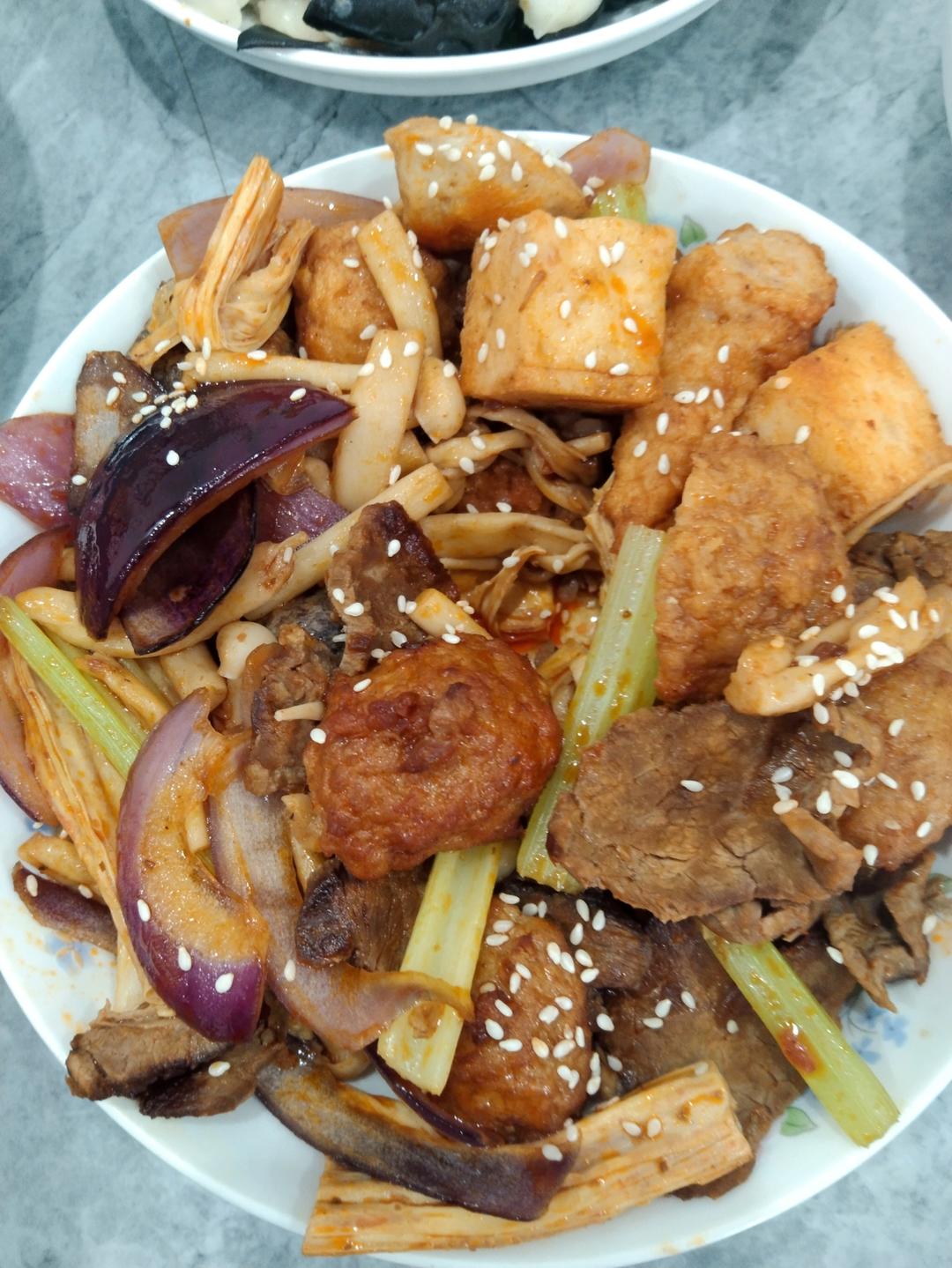 炒火锅丸子