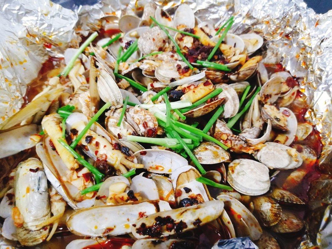 小米嘉嘉009做的锡纸花甲烤箱版