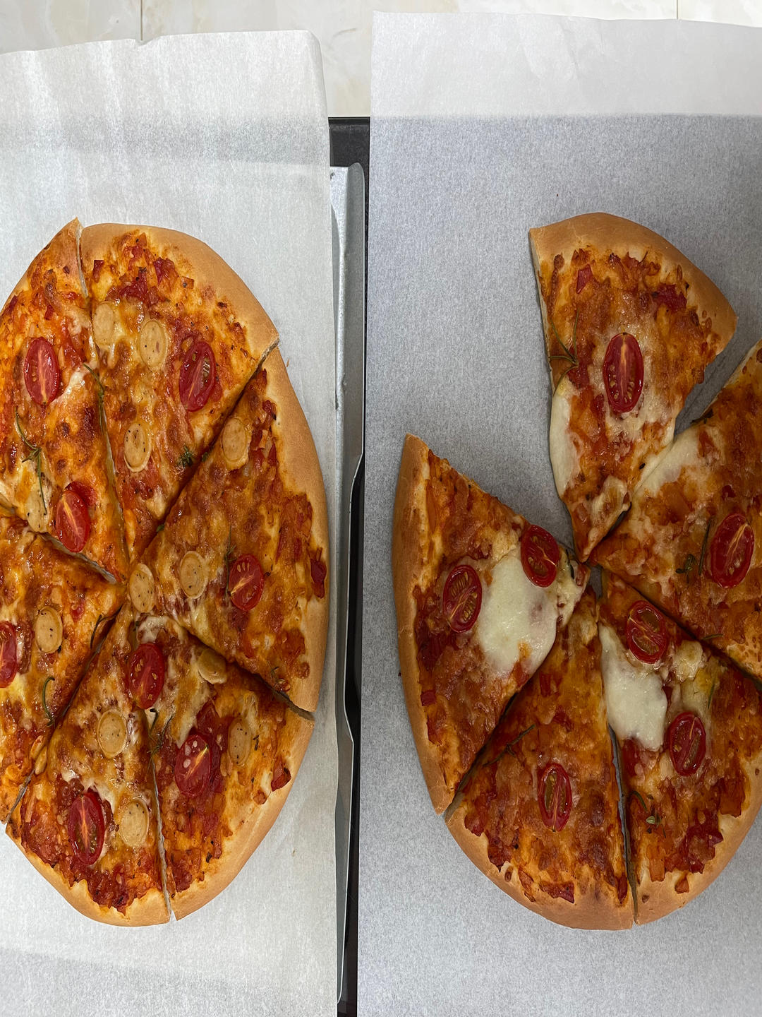 被惊艳到❗️一口爱上❗️超薄玛格丽特披萨🍕