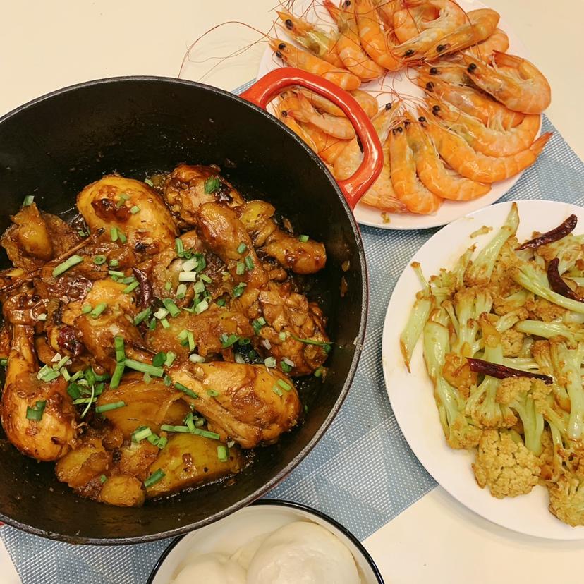 土豆焖鸡腿