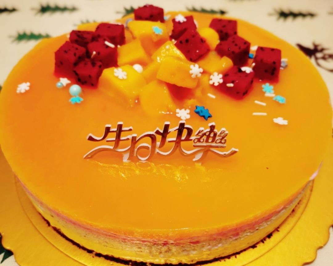 8寸奥利奥芒果火龙果慕斯