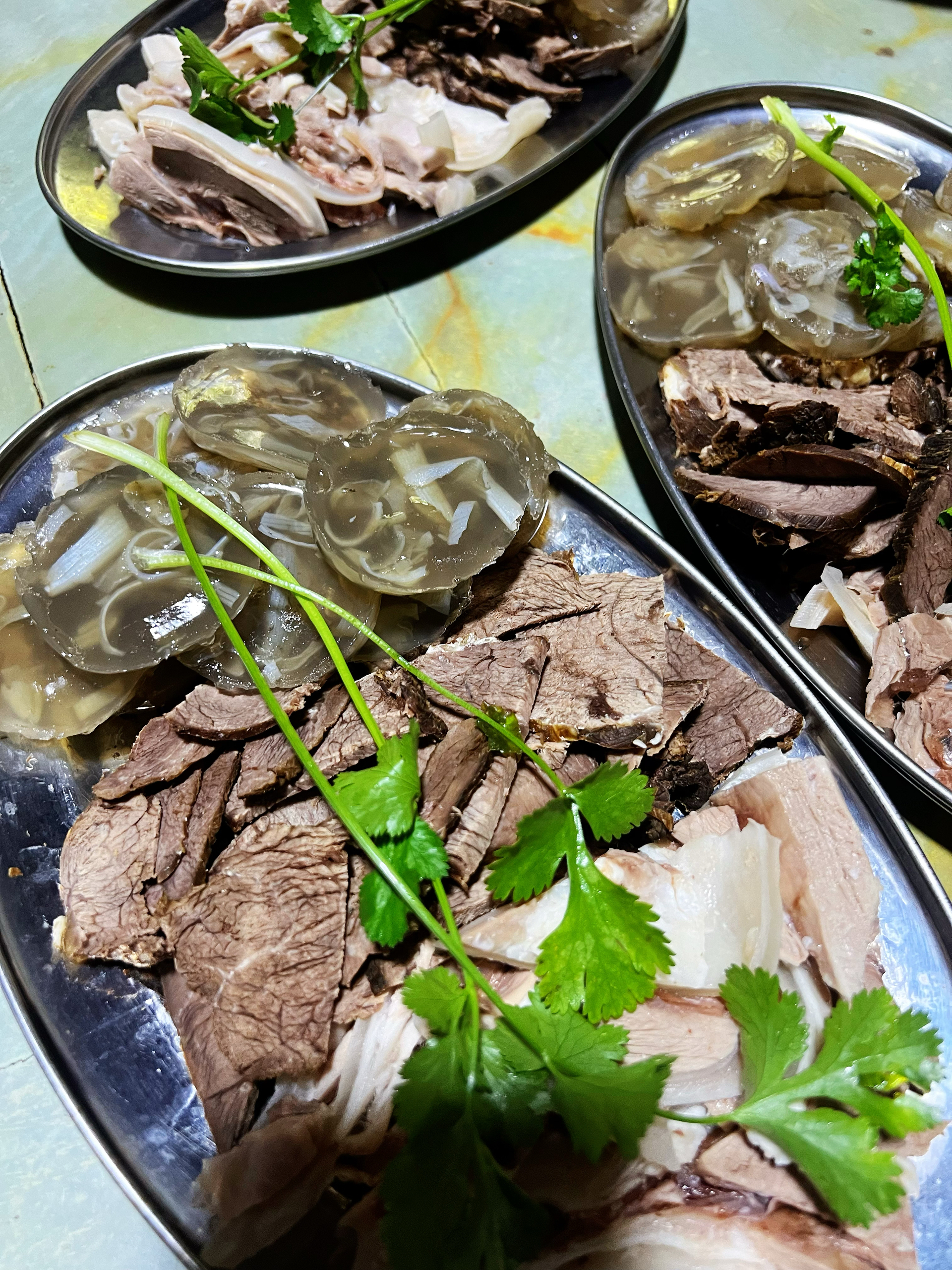 摆冷盘（竹笋冻➕牛肉➕羊肉）的做法