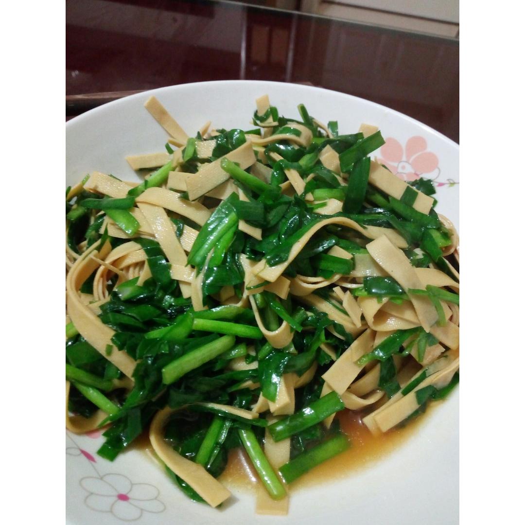 千张丝炒韭菜