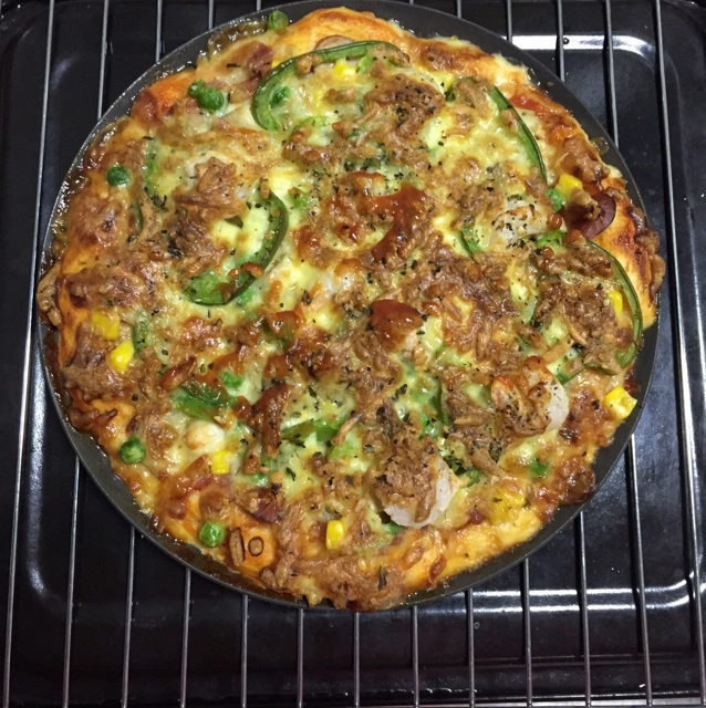 松下106面包机制作披萨