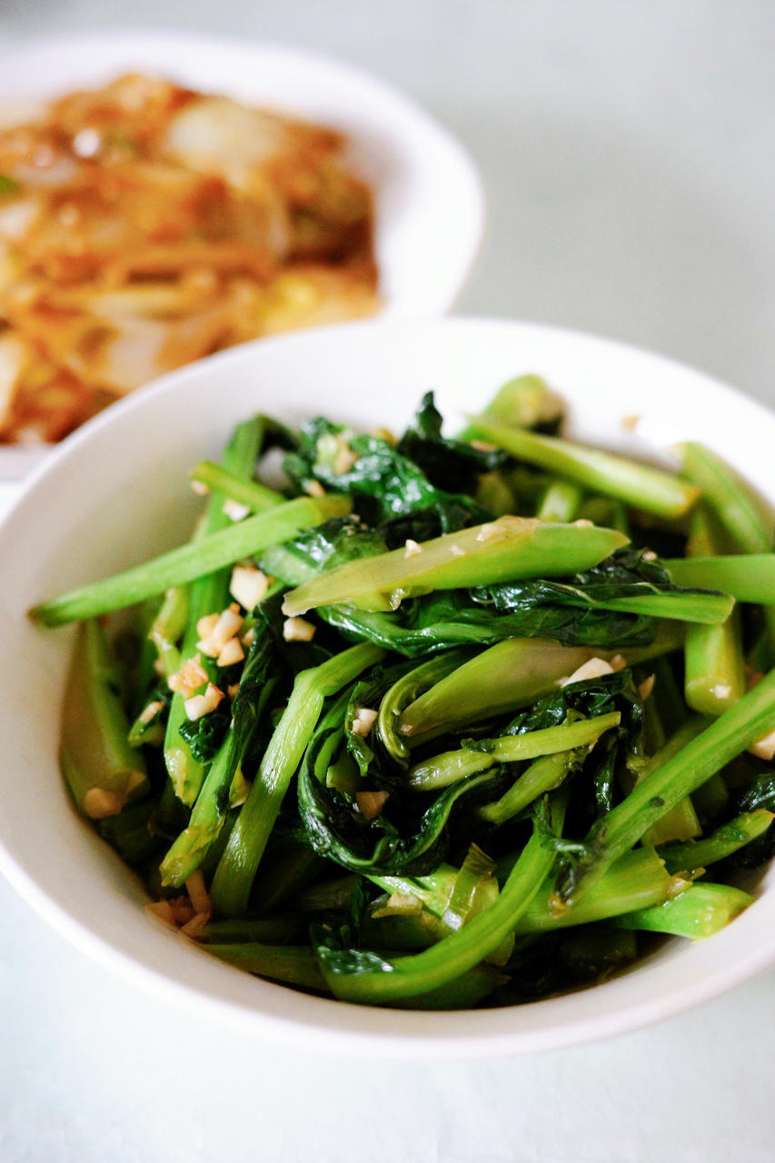 蚝油芥蓝，改刀后的比不改刀好吃百倍