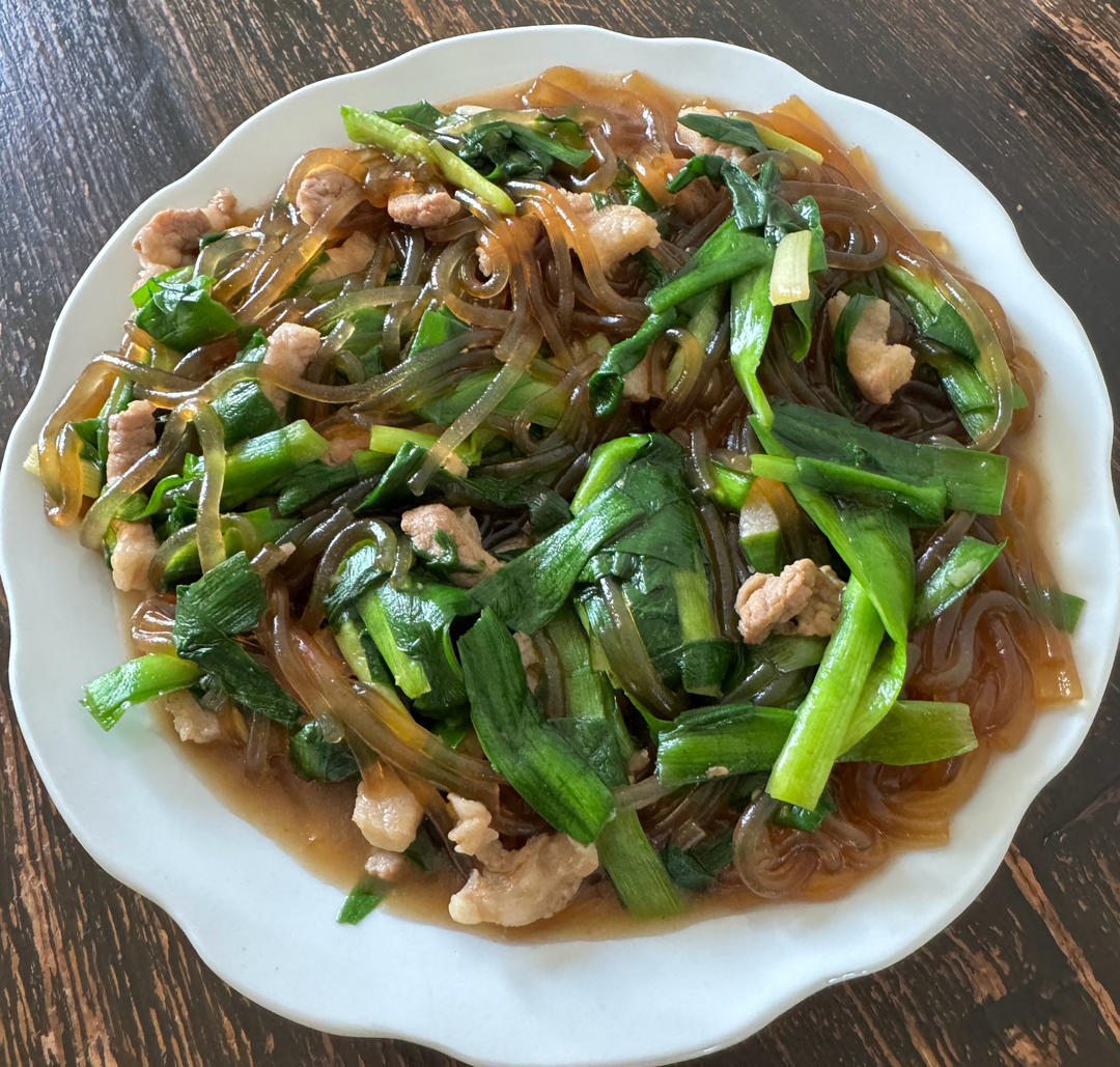 韭菜炒粉丝