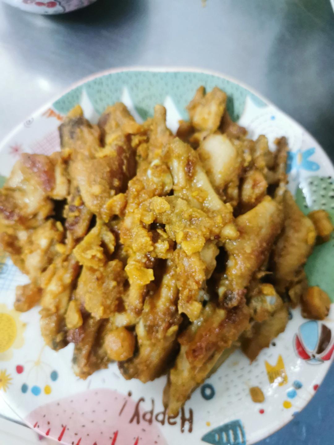 金沙鸡翅【咸蛋黄焗鸡翅】