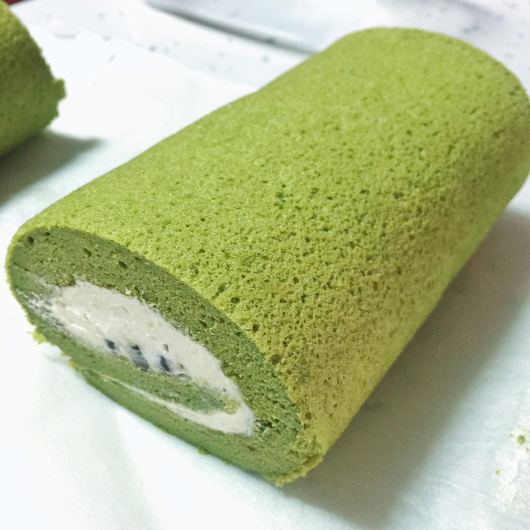 抹茶蜜豆蛋糕卷