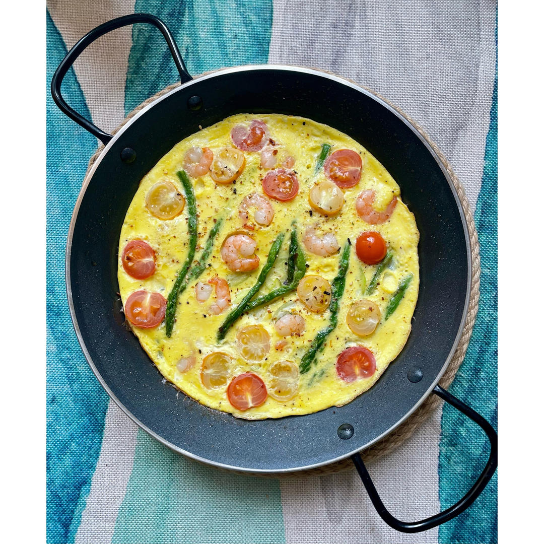 芦笋虾仁早餐蛋饼