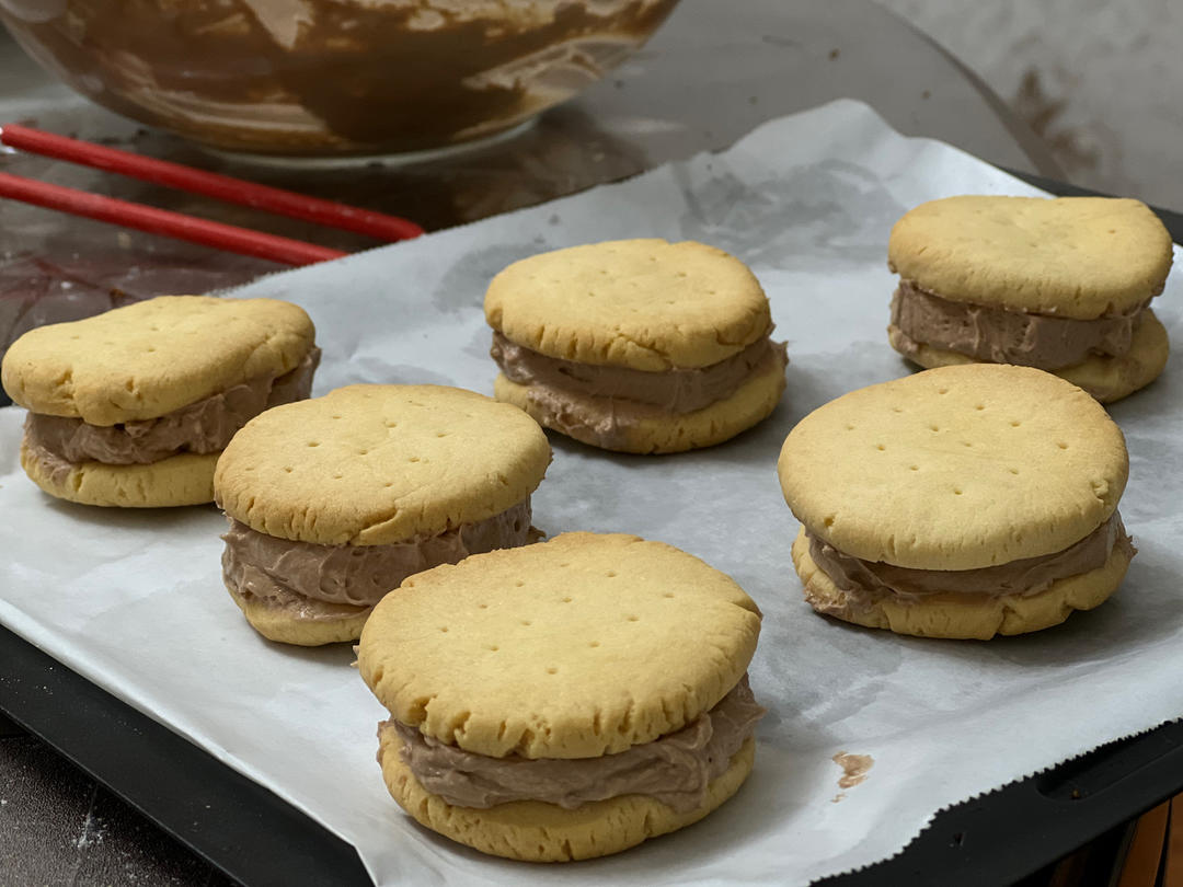好吃不腻❗️巧克力乳酪夹心饼干❗️零失败