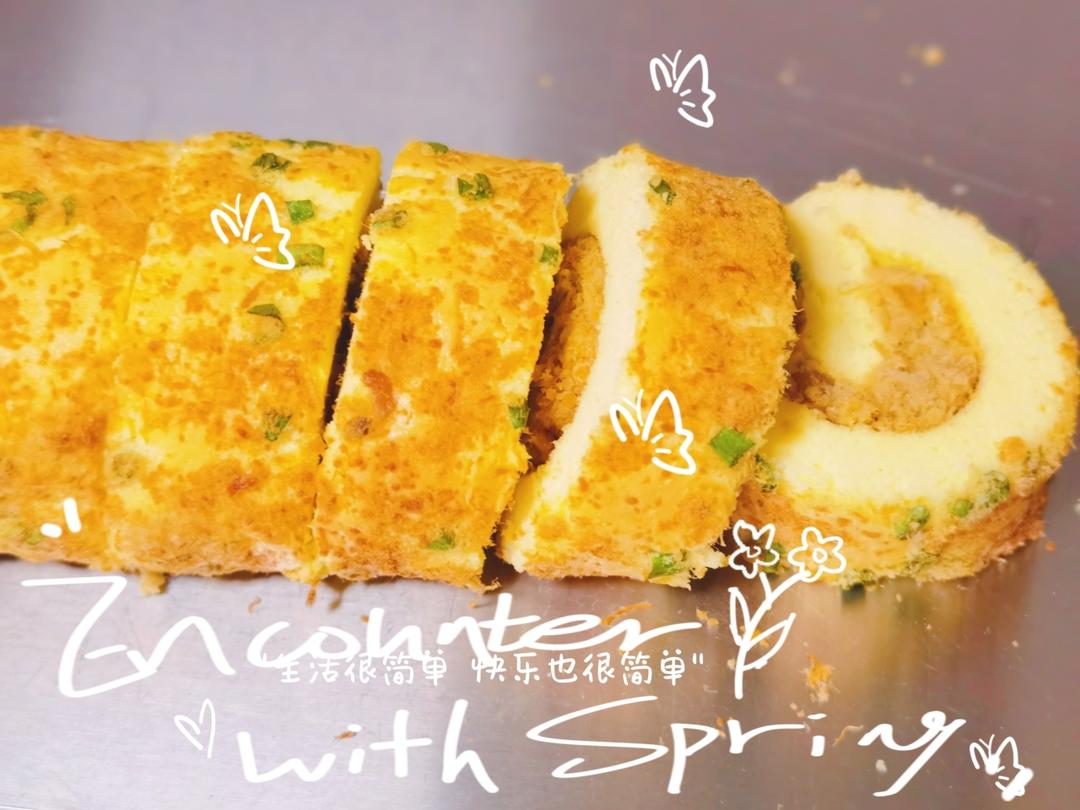 葱花肉松蛋糕卷