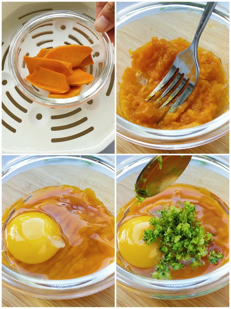南瓜鸡蛋煎饼 10+宝宝辅食的做法 步骤1
