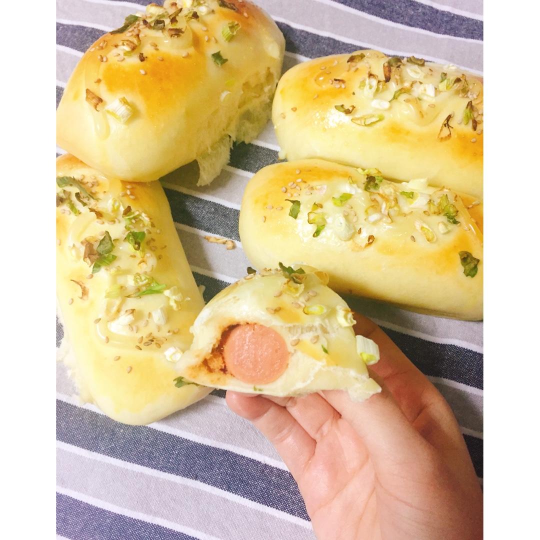 火腿肠早餐面包（一次发酵法）