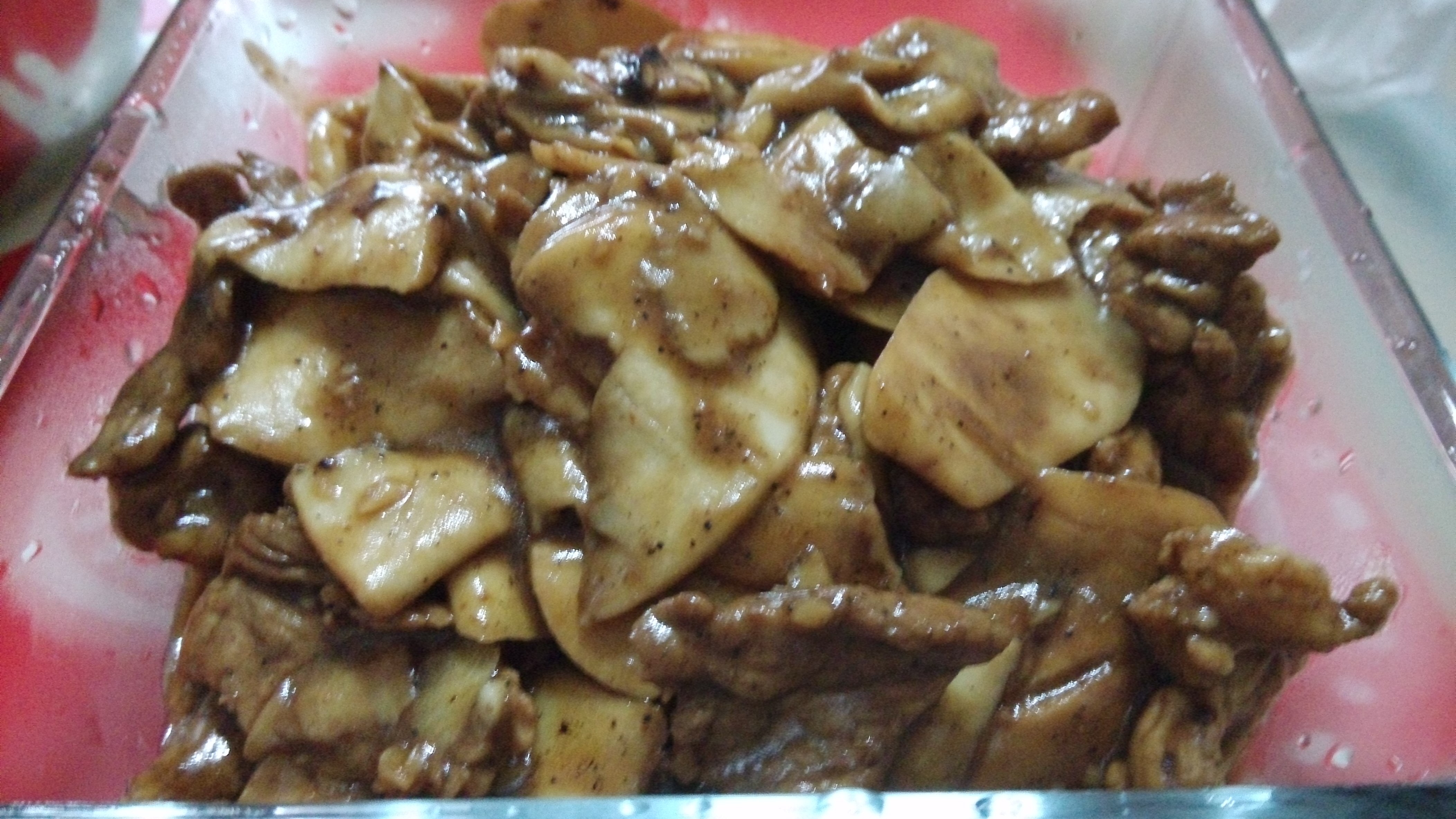 黑椒肉片杏鲍菇(快手菜)