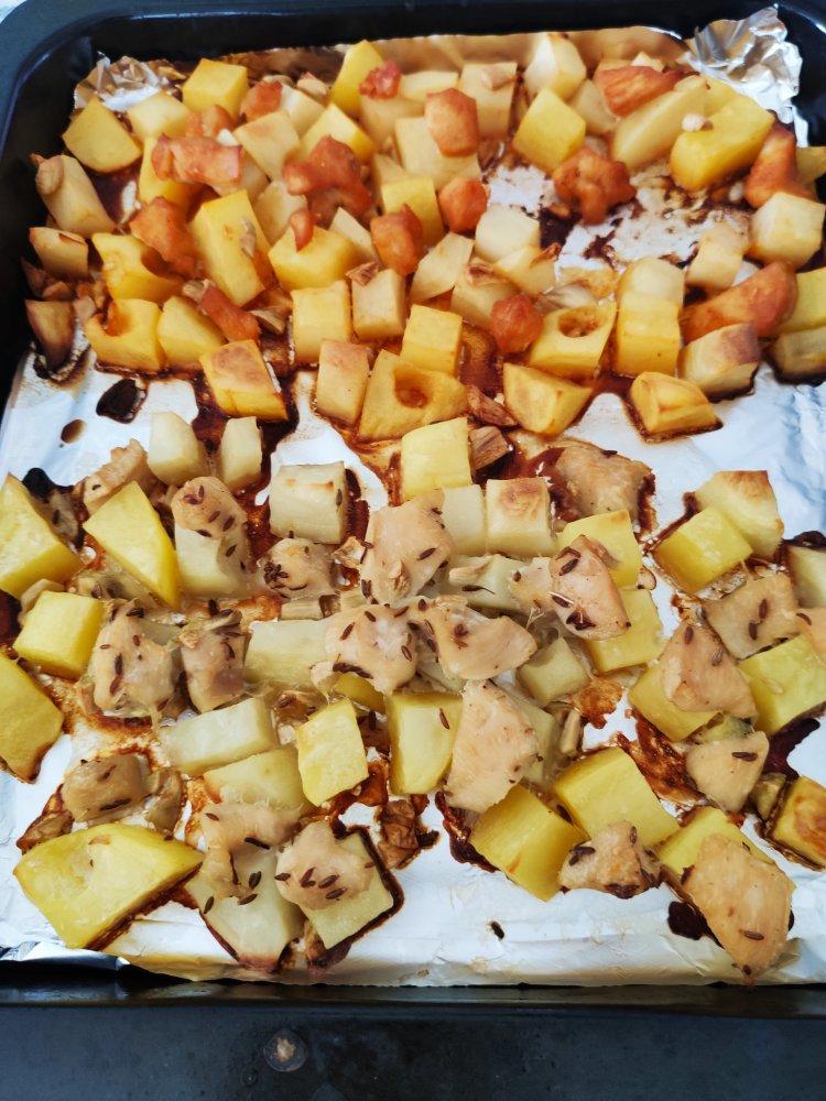 新奥尔良烤鸡腿土豆