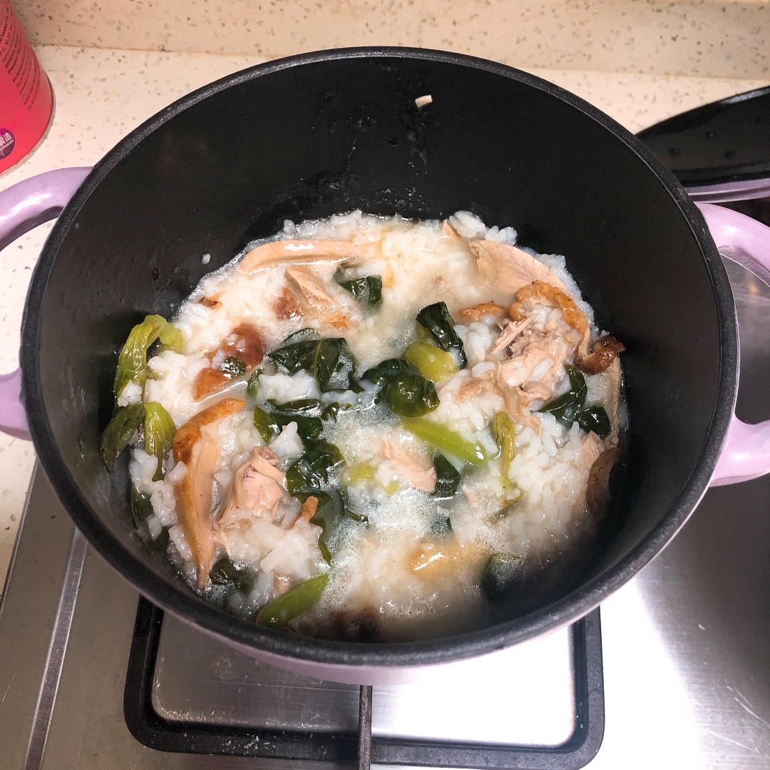 超方便的铸铁锅鸭架粥
