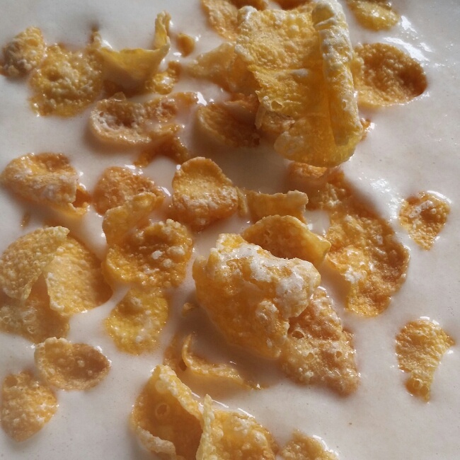 快手早餐---营养水果牛奶玉米片的做法