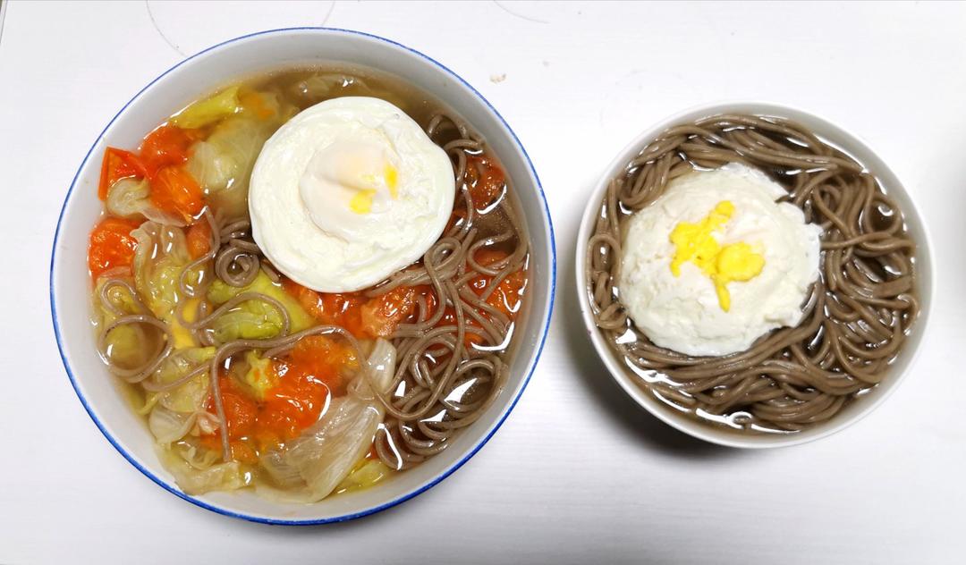 西红柿鸡蛋豆腐荞麦面【减脂餐】