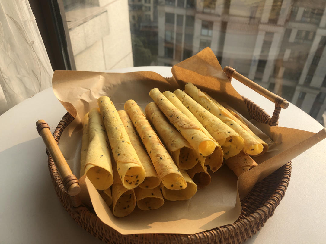 黑芝麻手工鸡蛋卷