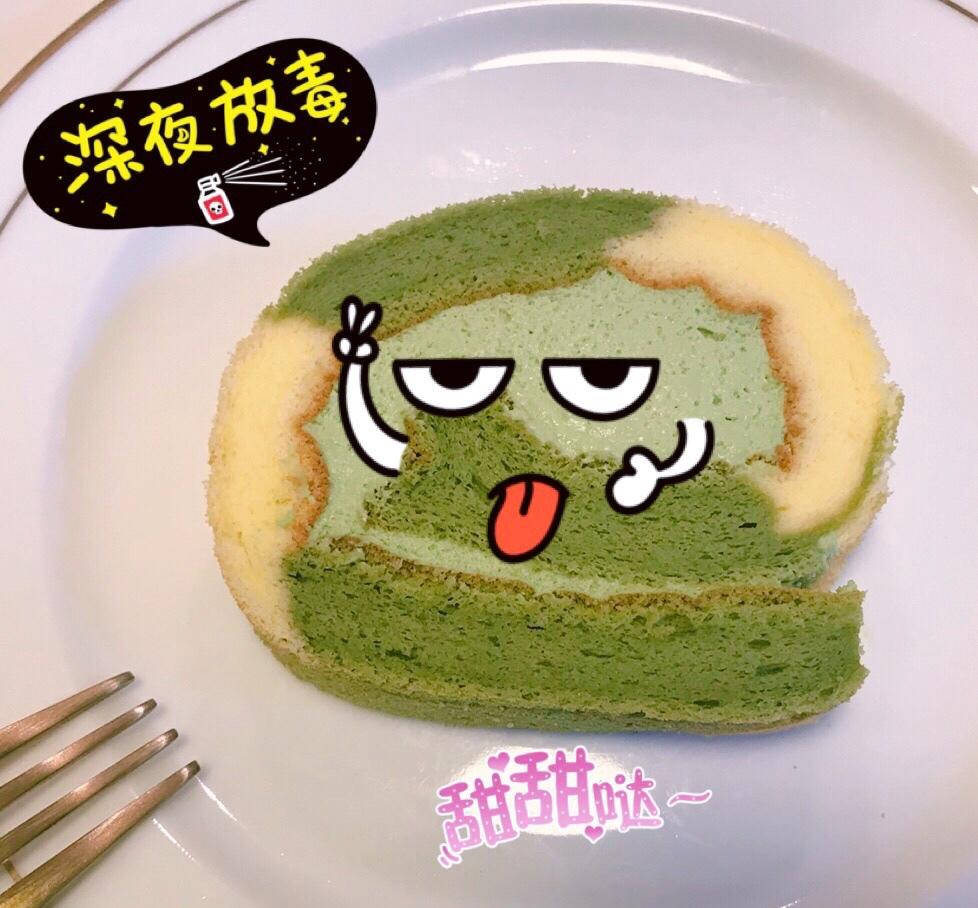 清新抹茶双色蛋糕卷