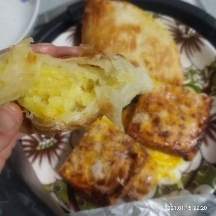 榴莲芝士派（手抓拼版）