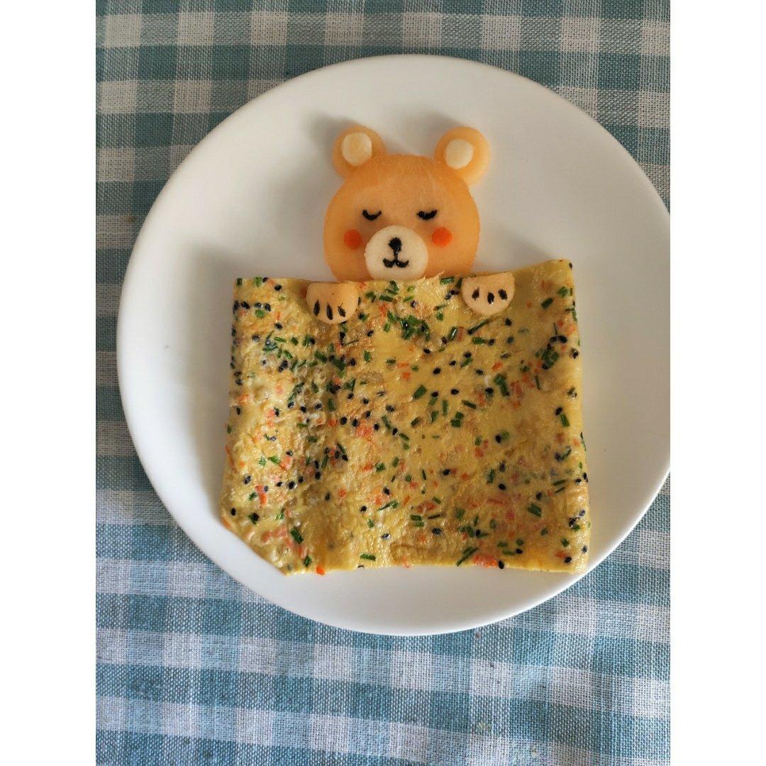 水果卡通创意拼盘-哈密瓜小熊（不用模具）