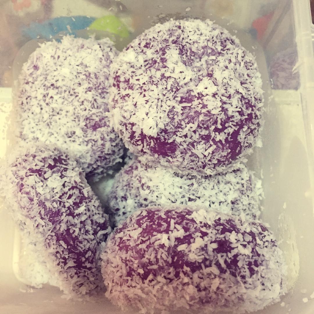 淡奶紫薯糯米糍