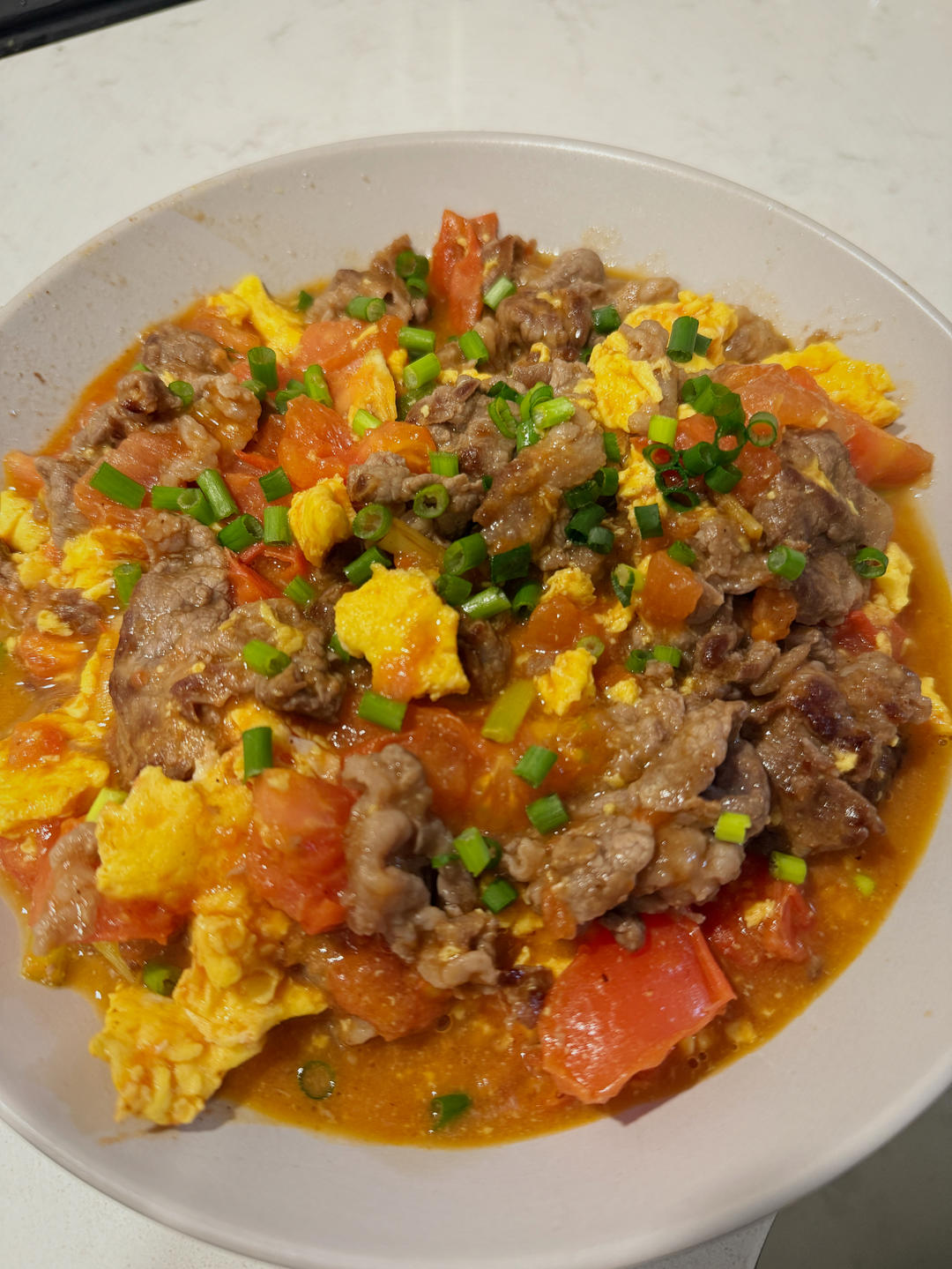 牛肉番茄炒鸡蛋