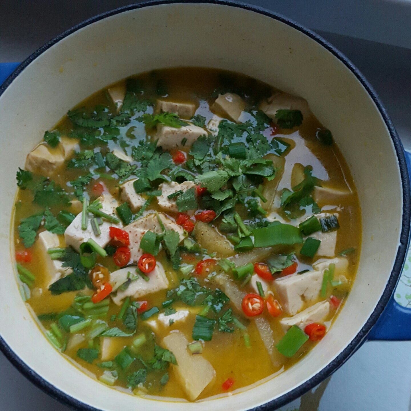 土豆炖大豆腐