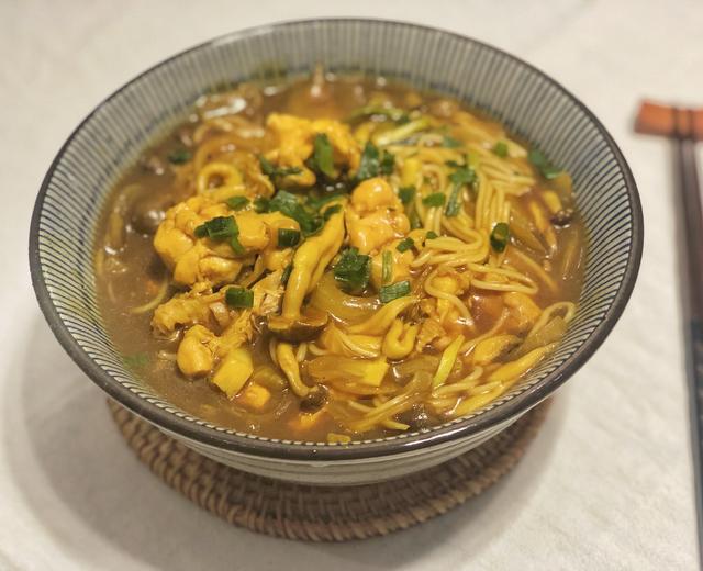 鸡肉咖喱面的做法