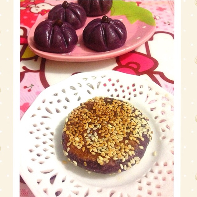 香煎芝麻紫薯饼