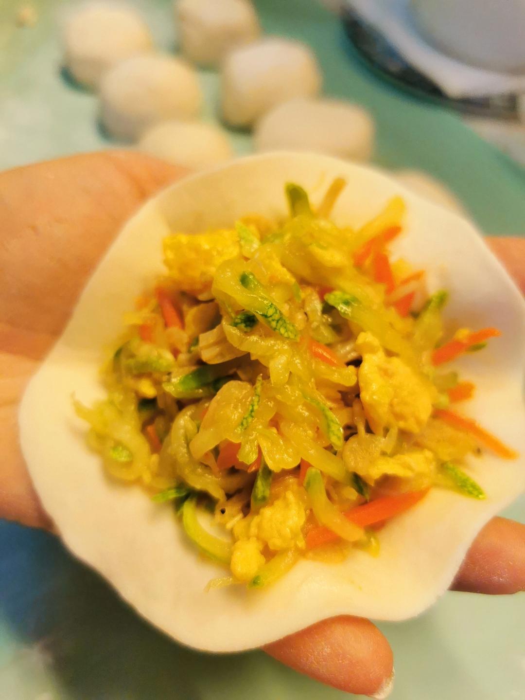 咋吃都不胖的西葫芦素馅包子