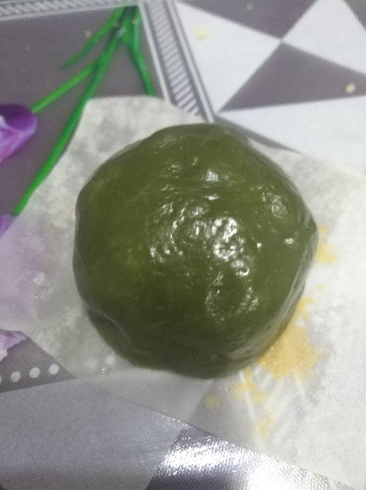 网红青团～～咸蛋黄肉松青团