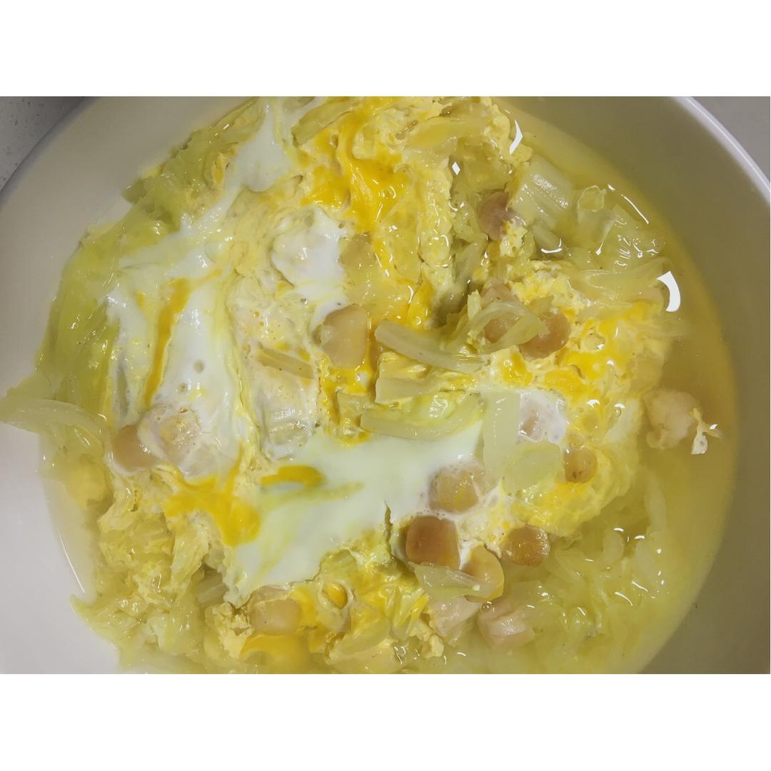 素赛螃蟹----干贝白菜滑蛋