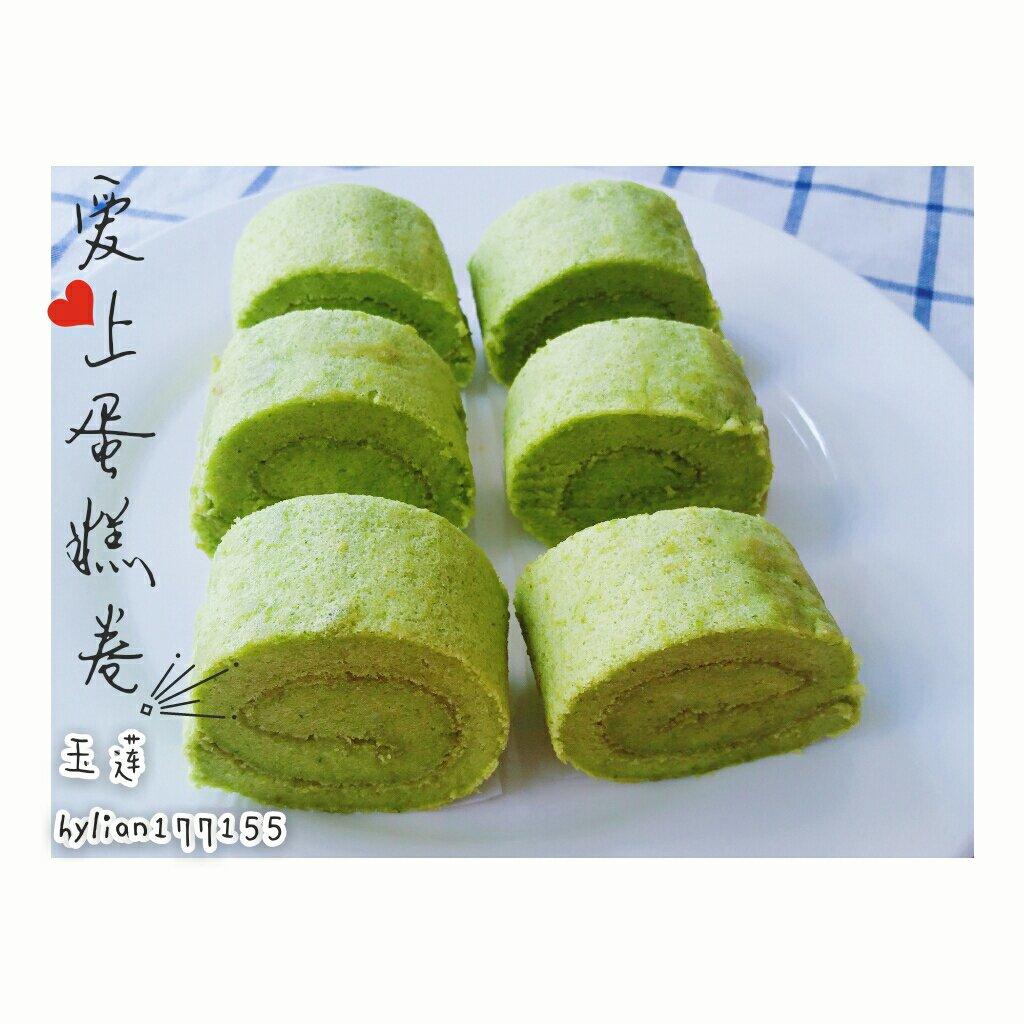 菠菜泥版戚风蛋糕卷