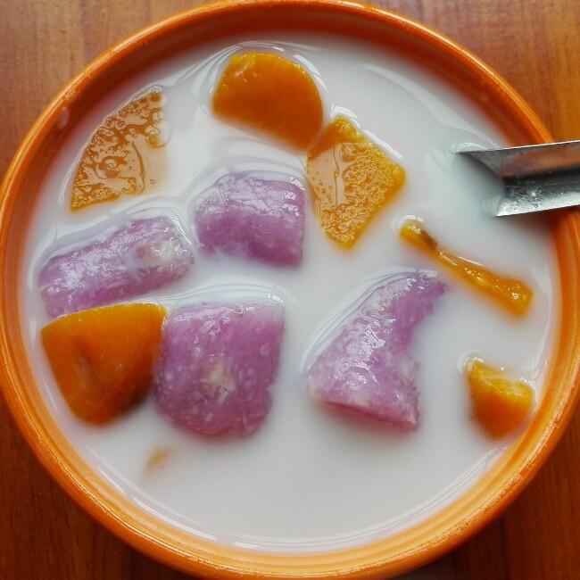 紫淮山红薯糖水的做法