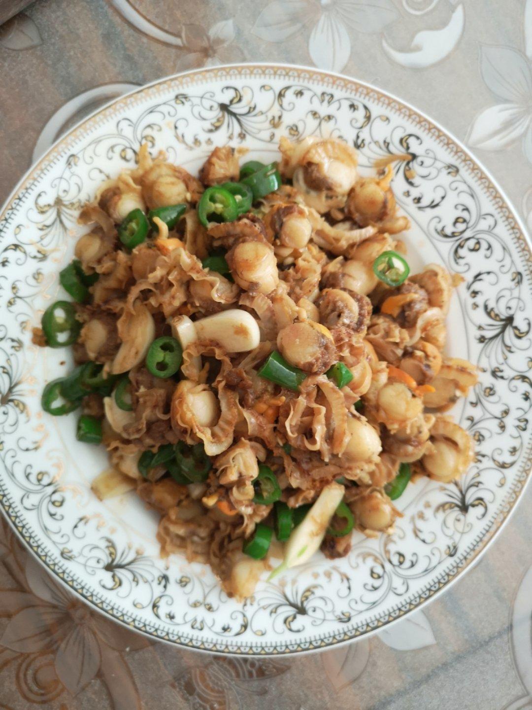 家常小炒扇贝肉