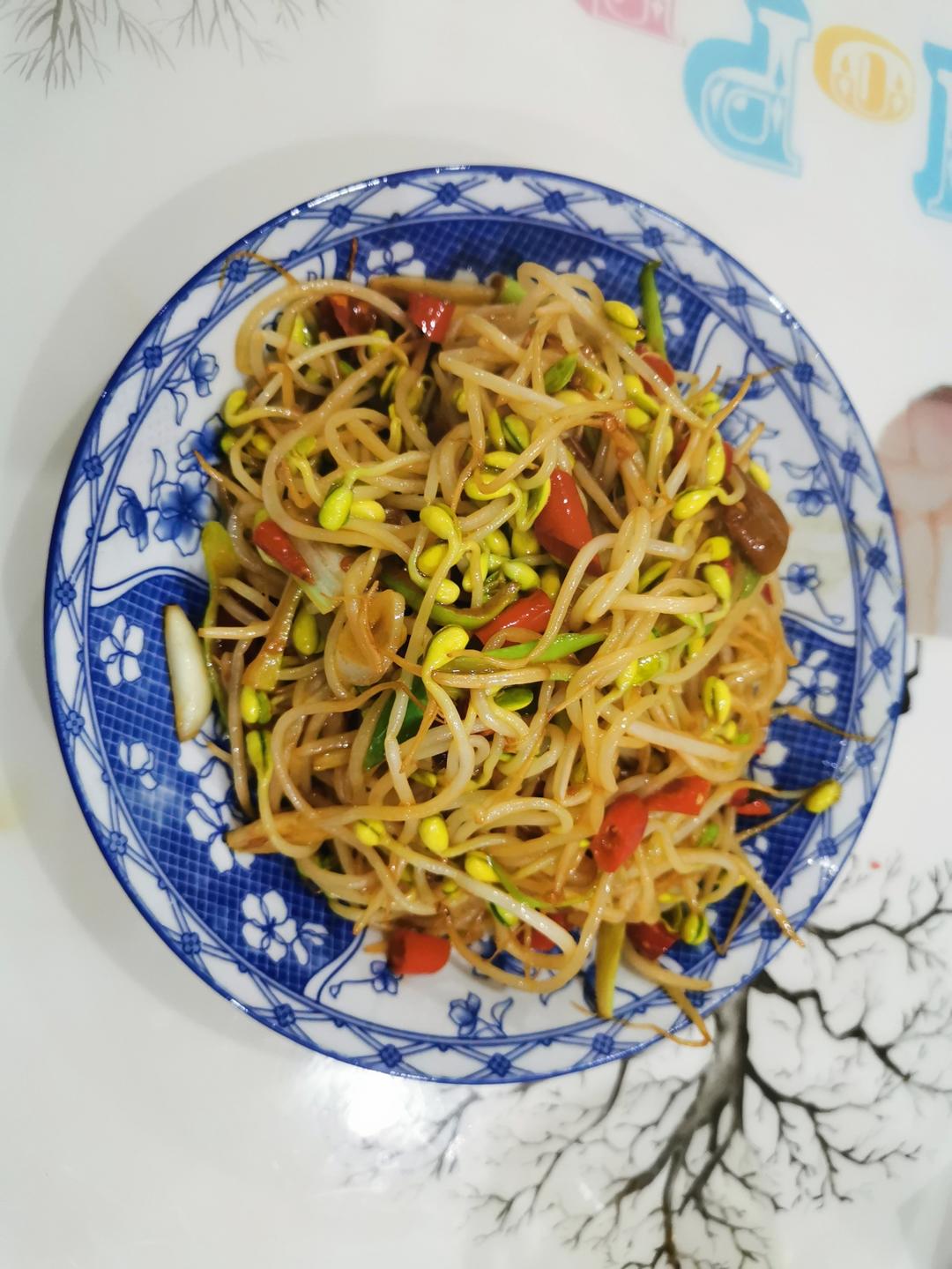 炒黄豆芽
