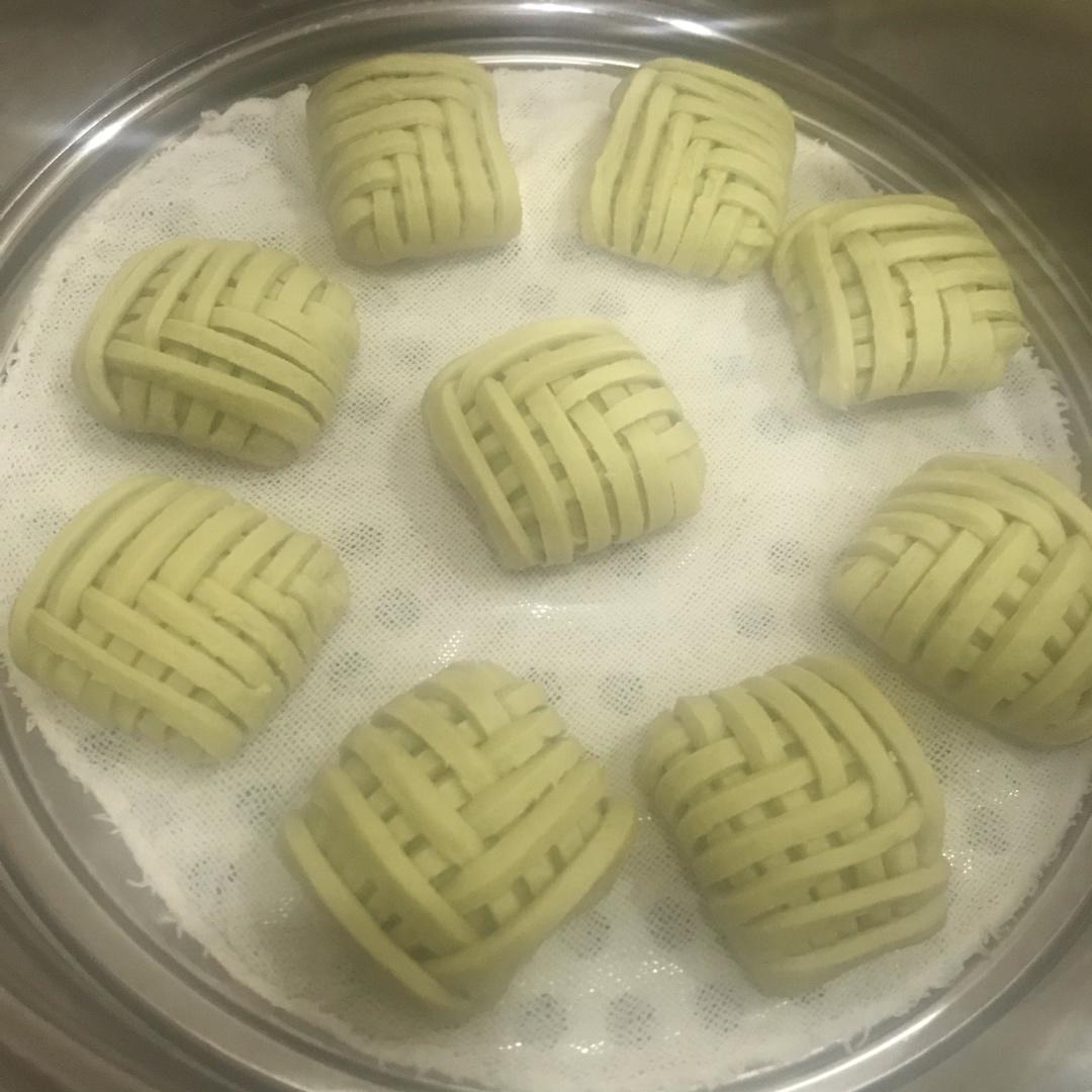 抹茶红豆包