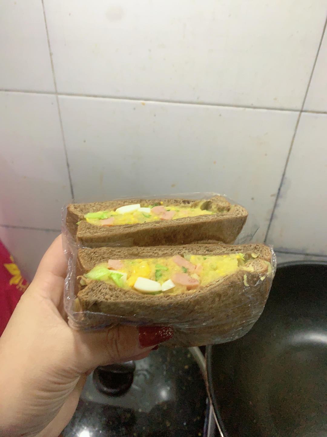 减脂必备‼️土豆泥沙拉三明治🥪居然这么好吃