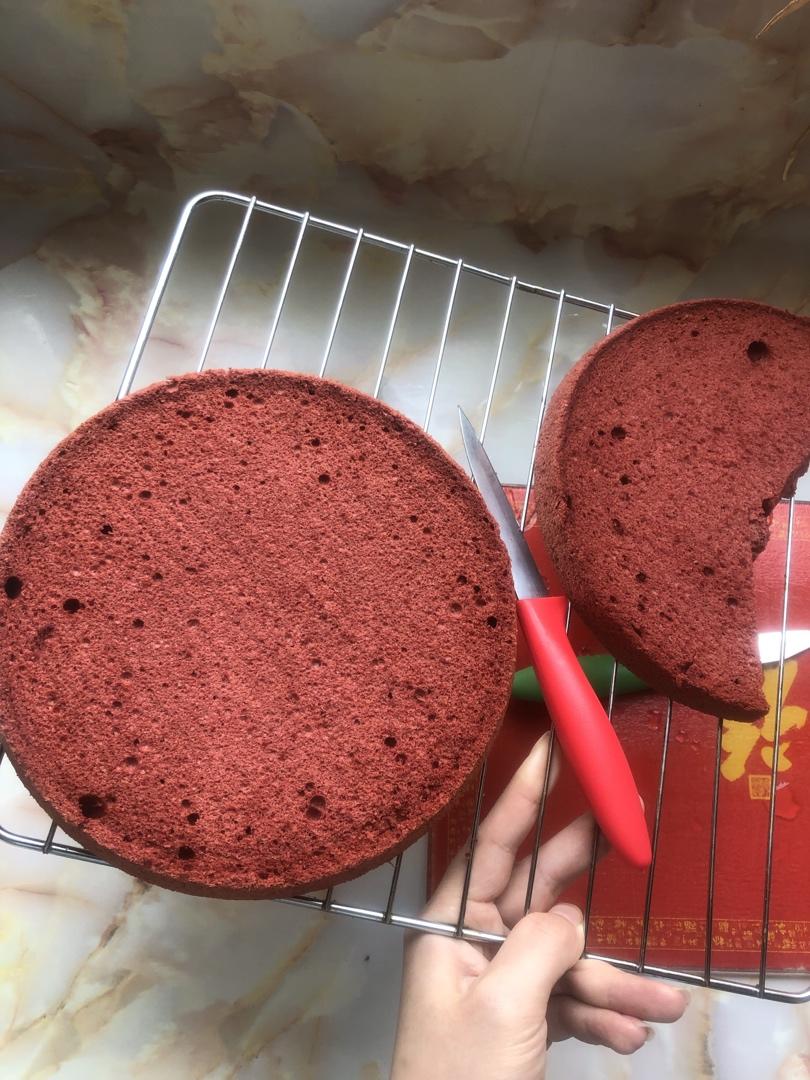 红丝绒戚风蛋糕胚（八寸）