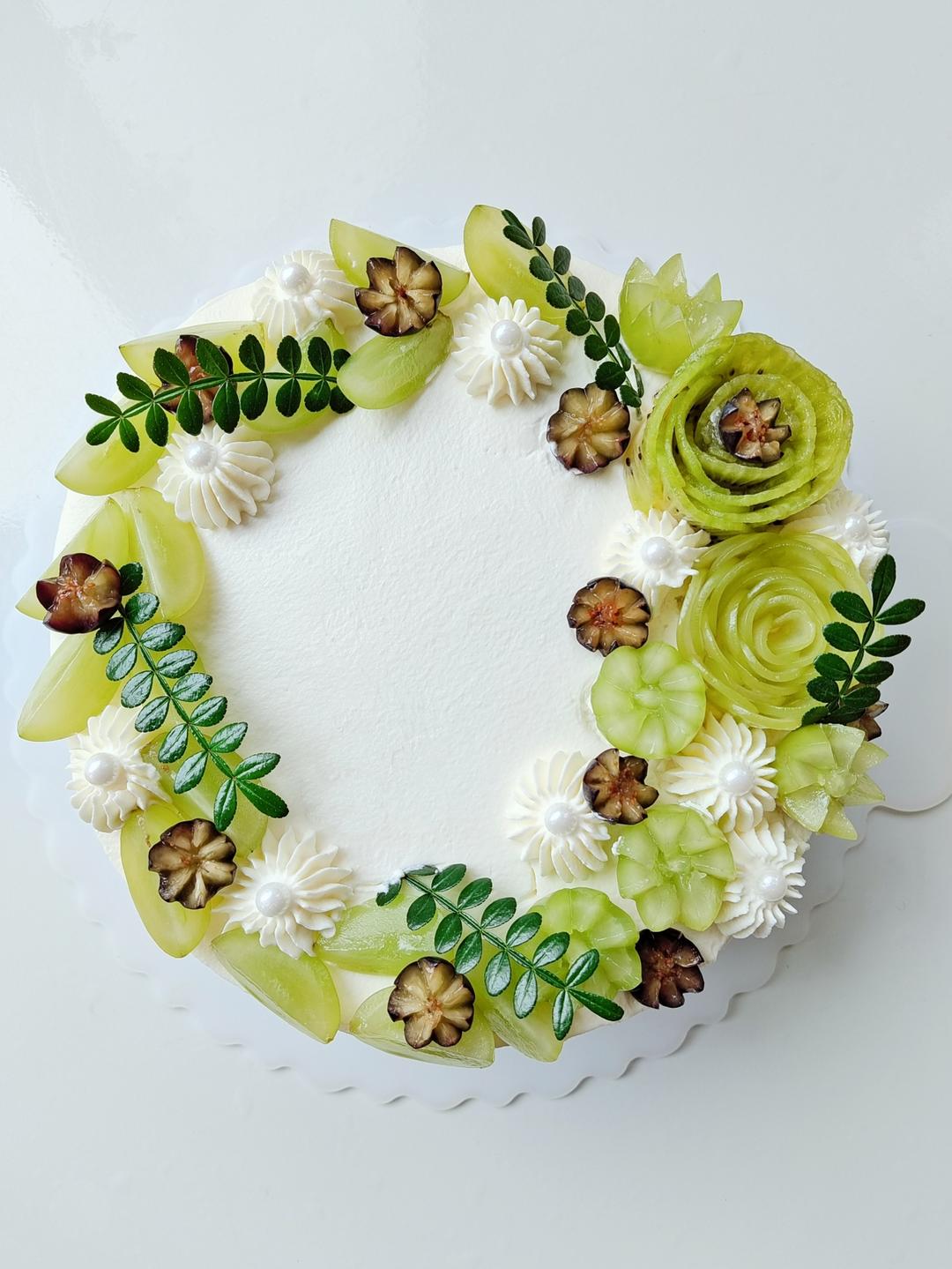 八寸淋面水果蛋糕