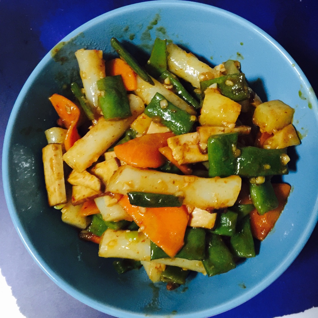 韩式蔬菜炒年糕的做法 步骤5
