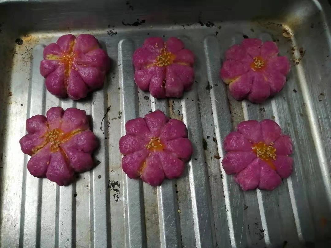 紫薯菊花酥#零难度手工开酥#