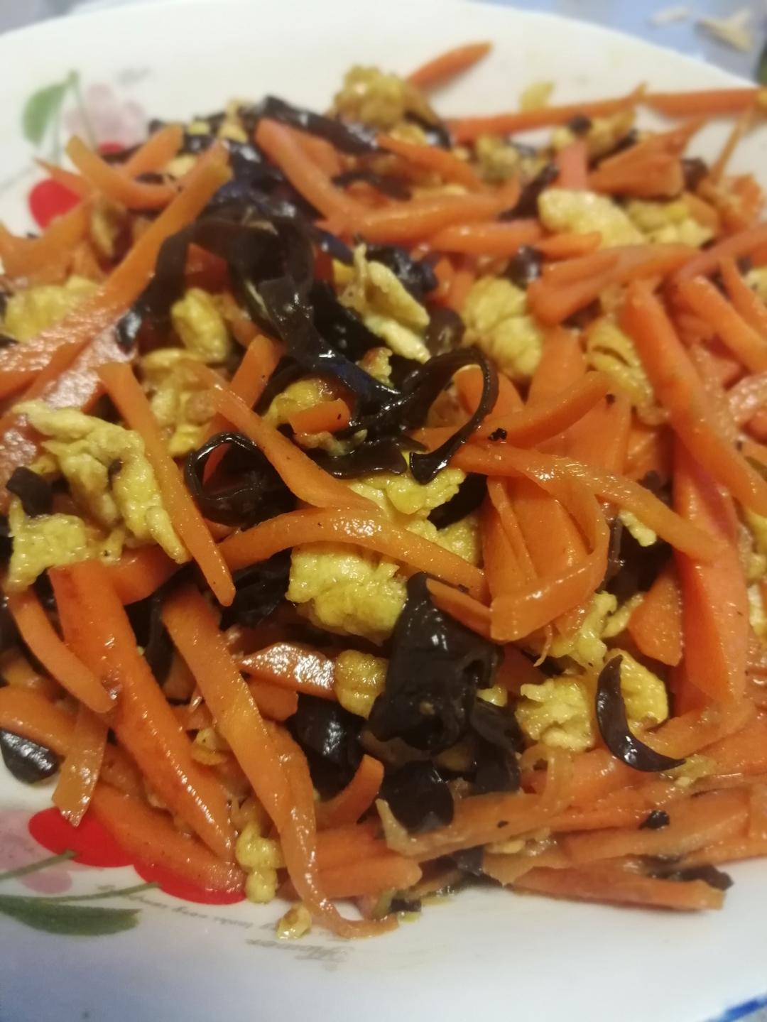 ✅第26道低卡减脂菜✨木耳胡萝卜炒鸡蛋💯