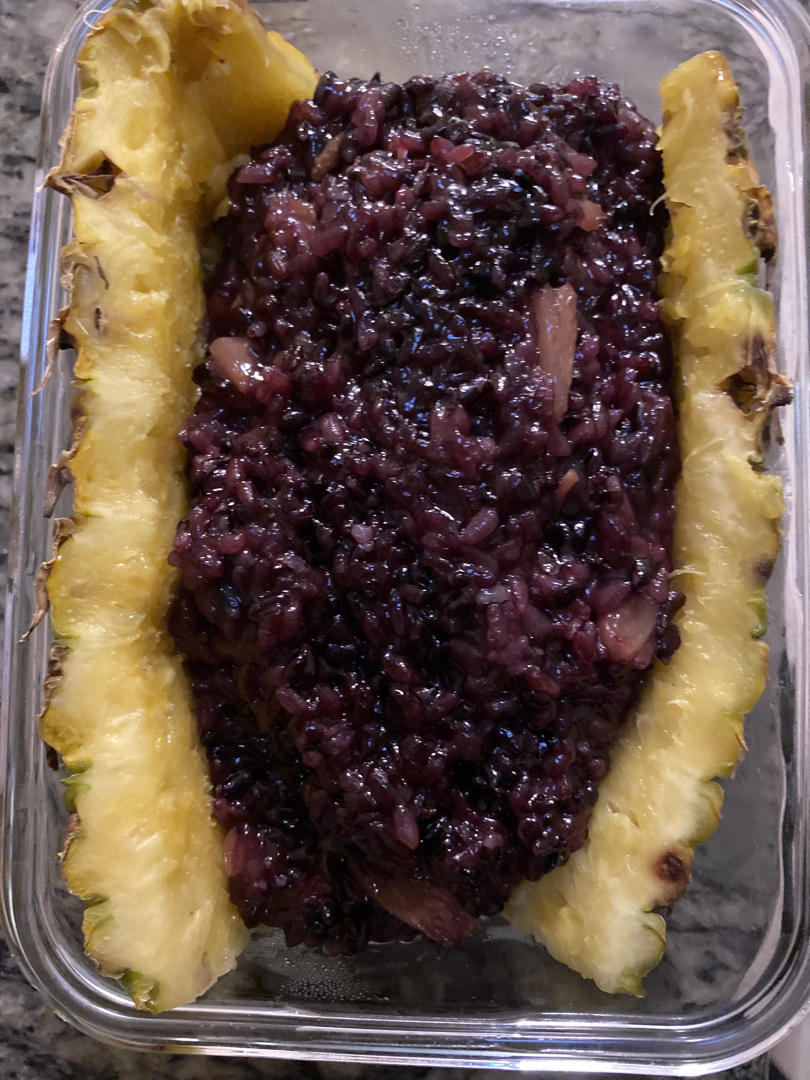 紫糯米菠萝饭