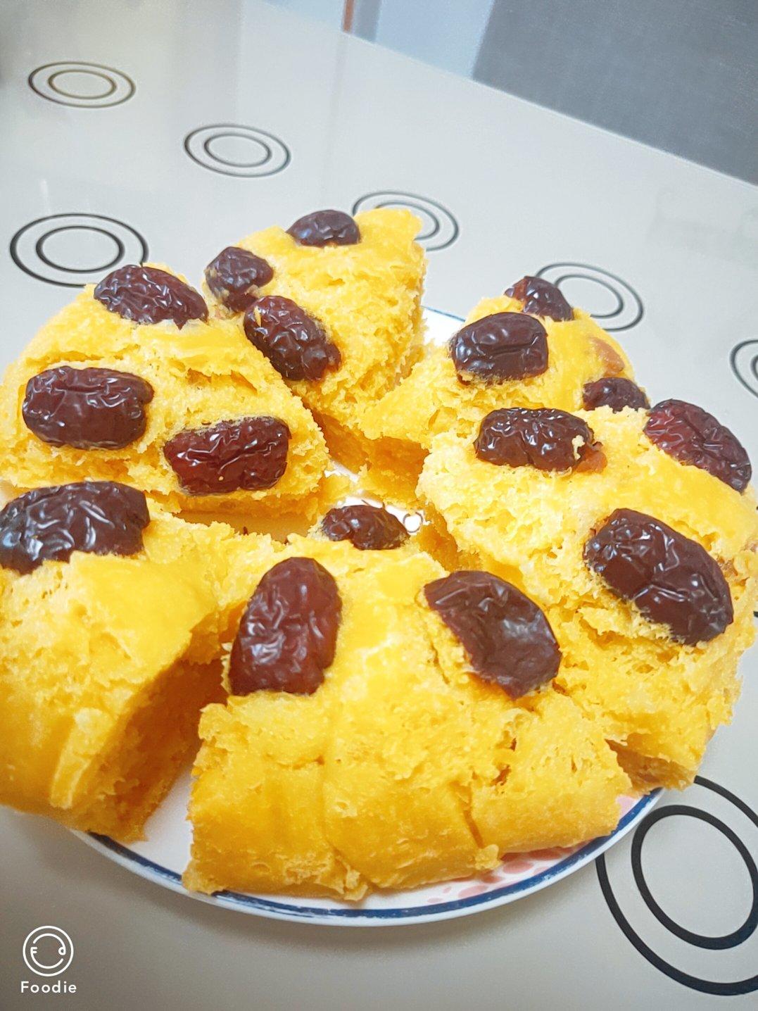 松软不发粘的南瓜发糕