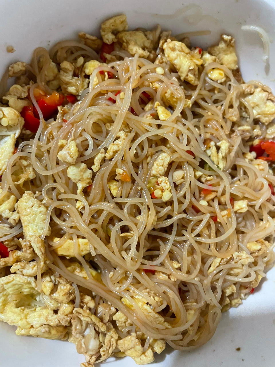 鸡蛋粉丝炒包菜