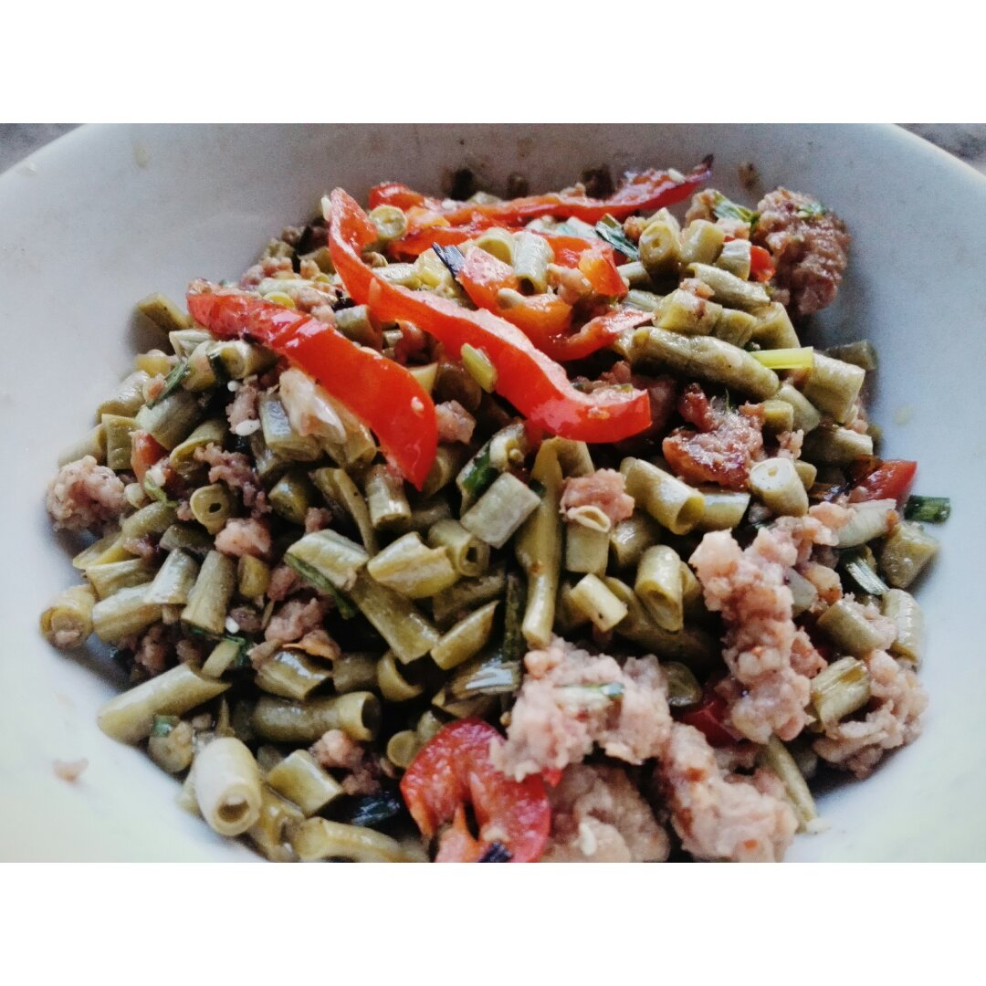 酸豆角炒肉末