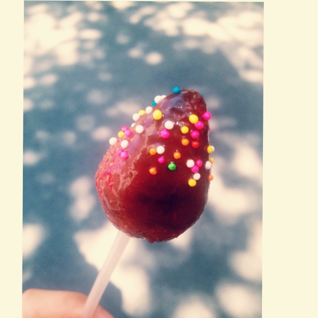 圣诞巧克力草莓棒棒糖
